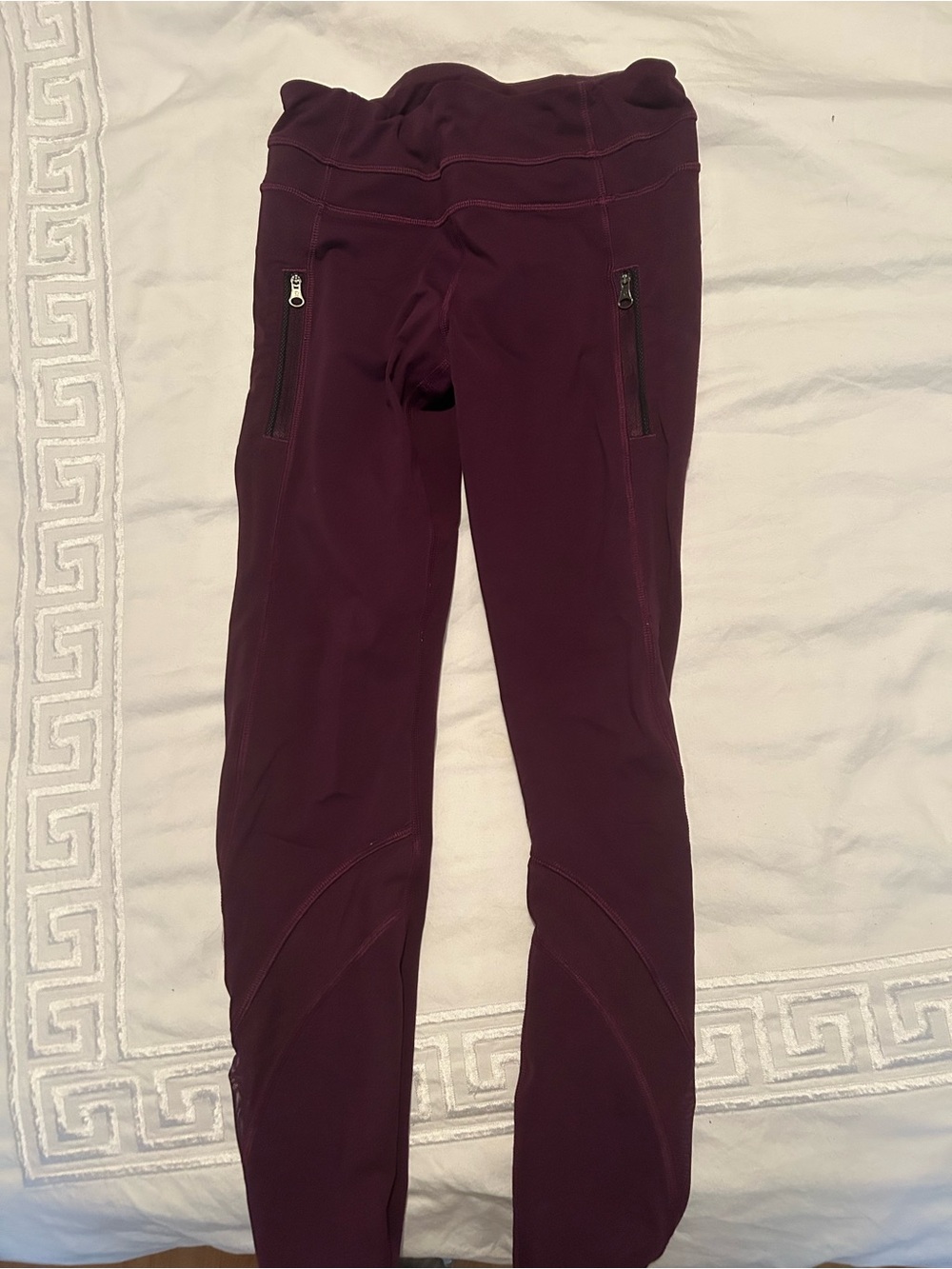 lululemon Zip-Pocket Leggings - Plum slight crop